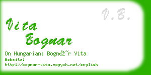 vita bognar business card